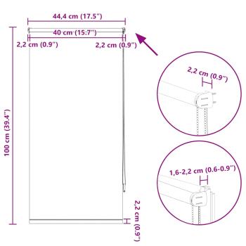 Verdunklungsrollo Verdunkelungsrollo 40x100cm Grau