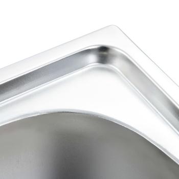 Küchenspüle Doppelbecken mit Sieb & Siphon Edelstahl 
