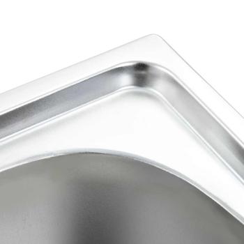 Küchenspüle Doppelbecken mit Sieb & Siphon Edelstahl 