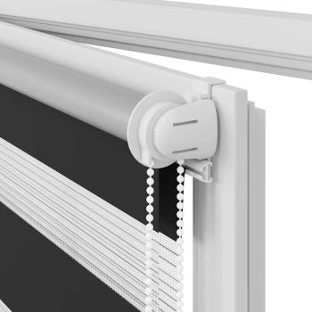 Doppelrollo Seitenzug 80 x 150 cm schwarz