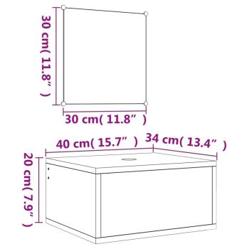   2-tlg. Badmöbel-Set Schwarz Holzwerkstoff