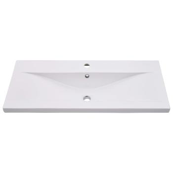 Einbauwaschbecken 91x39,5x18,5 cm Keramik Weiß   