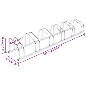 Fahrradständer für 6 Fahrräder Verzinkter Stahl