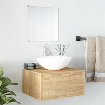 ARDEBO.de -   2-tlg. Badmöbel-Set Eichen-Optik Holzwerkstoff