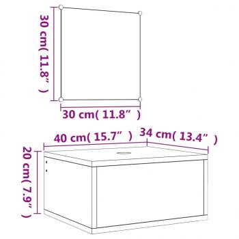   2-tlg. Badmöbel-Set Eichen-Optik Holzwerkstoff