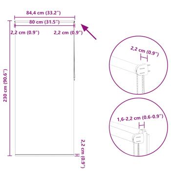 Verdunkelungsrollo 80 x 230 cm rot