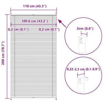 Plissee Faltrollo Rollo Plisseerollo  110x200cm Weiß