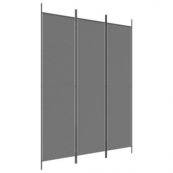 3-tlg. Paravent Anthrazit 150x200 cm Stoff