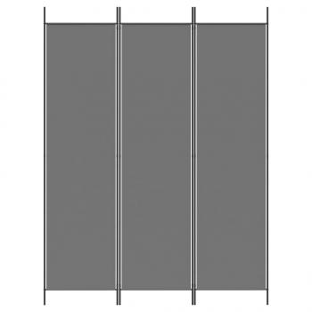 3-tlg. Paravent Anthrazit 150x200 cm Stoff