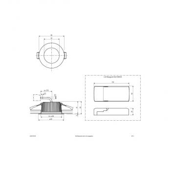 EVN LED Deckeneinbau - rund - 7W, 8,5W, 10W - IP54 220-240V/AC - 3000K, 4000K, 5700K - 706-1014lm - DALI, weiß (L54D100125)