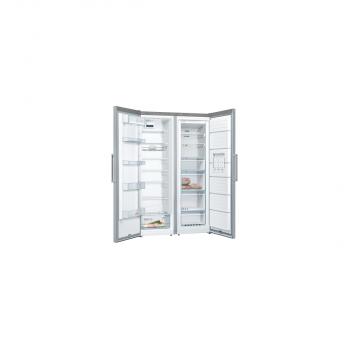 Bosch KAN95VLEP Europäischer Side-by-Side (KSV36VLDP+GSN36VLEP+KSZ39AL00), 120cm breit, 588l, SuperKühlen, FreshSense, Edelstahl-Optik