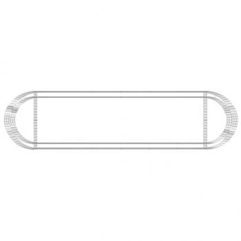Gabionen-Hochbeet Verzinktes Eisen 400x100x50 cm