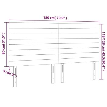 Kopfteile 4 Stk. Schwarz 90x5x78/88 cm Samt