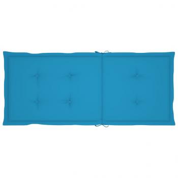 Gartenstuhlauflagen für Hochlehner 4 Stk. Blau 120x50x3cm Stoff