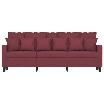 3-Sitzer-Sofa Weinrot 180 cm Stoff