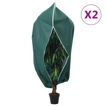 ARDEBO.de - Wintervlies mit Reißverschluss 2 Stk. 70 g/m² 1x1,55 m