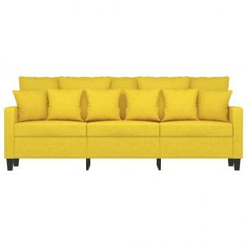 3-Sitzer-Sofa Hellgelb 180 cm Stoff