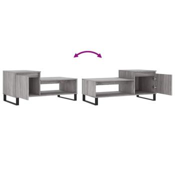 ARDEBO.de - Couchtisch Grau Sonoma 100x50x45 cm Holzwerkstoff