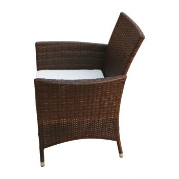 ARDEBO.de - Gartenstühle 2 Stk. Poly Rattan Braun