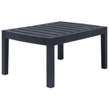 4-teiliges Gartenmöbel-Set Anthrazit Kunststoff