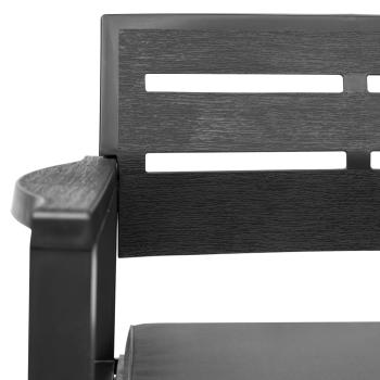4-teiliges Gartenmöbel-Set Anthrazit Kunststoff