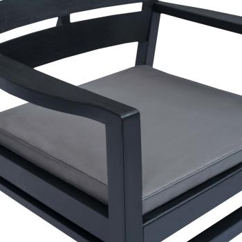 4-teiliges Gartenmöbel-Set Anthrazit Kunststoff