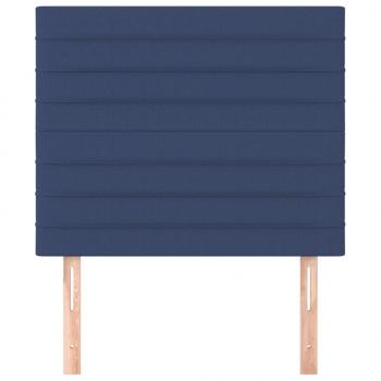 Kopfteile 2 Stk. Blau 100x5x78/88 cm Stoff