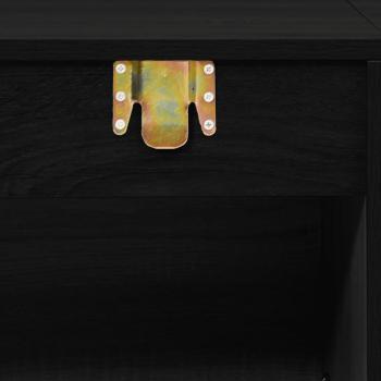   5-tlg. Badmöbel-Set Schwarz Holzwerkstoff