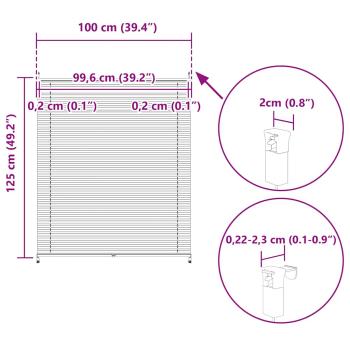 Plissee Faltrollo Rollo Plisseerollo 100x125cm Creme