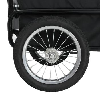 ARDEBO.de - 2-in-1 Fahrradanhänger für Hunde und Buggy Grau and Blau