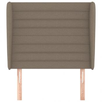 Kopfteil mit Ohren Taupe 93x23x118/128 cm Stoff