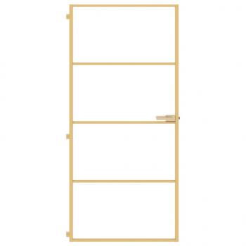Innentür Schlank Golden 93x201,5 cm Hartglas und Aluminium