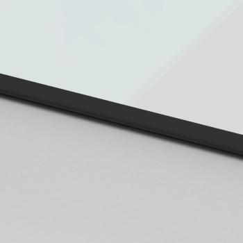 Schiebetür Schwarz 102,5x205 cm Hartglas und Aluminium