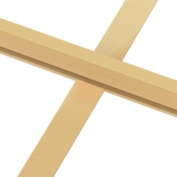 Innentür Schlank Golden 76x201,5 cm Hartglas und Aluminium