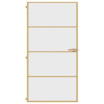 Innentür Schlank Golden 102,5x201,5 cm Hartglas und Aluminium