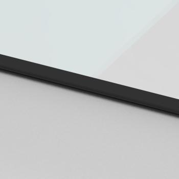 Schiebetür Schwarz 76x205 cm Hartglas und Aluminium