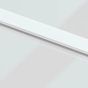 Schiebetür Weiß 102,5x205 cm Hartglas und Aluminium