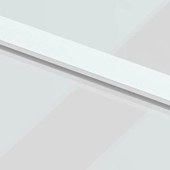 Schiebetür Weiß 76x205 cm Hartglas und Aluminium