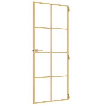 Innentür Schlank Golden 83x201,5 cm Hartglas und Aluminium