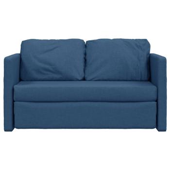 Bodensofa mit Schlaffunktion Blau 112x174x55 cm Stoff