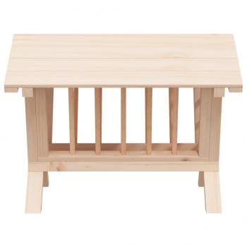 Heuraufe für Kaninchen 44x33x33 cm Massivholz Tanne