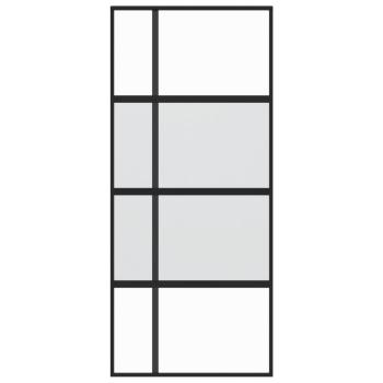Schiebetür Schwarz 90x205 cm Hartglas und Aluminium