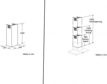 Neff Z5906N1 Kaminverlängerung, 1000 mm