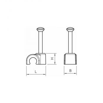 OBO Bettermann 2012 35 SW ISO-Nagel-Clip 12mm, L35 PP, tiefschwarz (2232316)