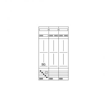 Hager ZL51X6N Komplettfeld, universZ, 1350mm, 5 Zählerplätze/SG, 3-feld, Ausführung Thüringen