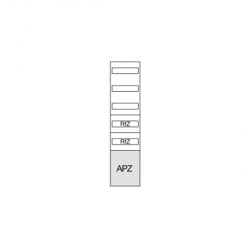Hager ZU37VT3APZ2 Verteilerfeld, univers Z, Höhe 1050 mm, 3-reihig, 1-feldig, m. RfZ u. APZ unten