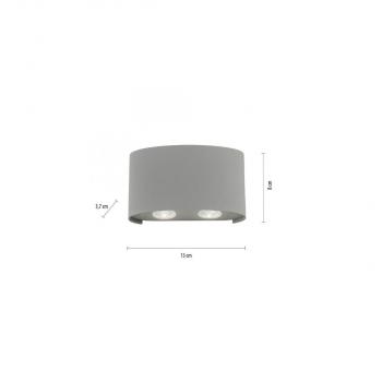 Paul Neuhaus LED Wandlampe 4 flammig anthrazit farbig Außenlampe Innenlampe dekorativ, Anthrazit (9487-13)