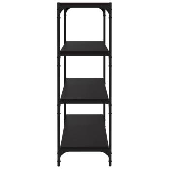 Bücherregal Schwarz 80x33x100 cm Holzwerkstoff und Stahl