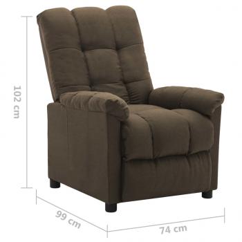 Relaxsessel Braun Stoff