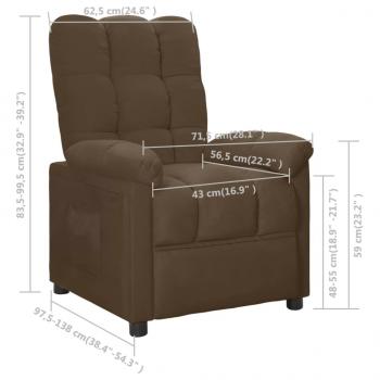 Relaxsessel Braun Stoff